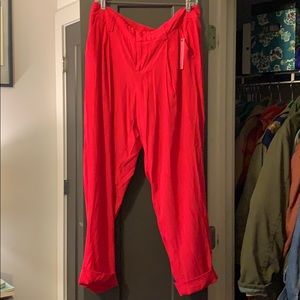 Alice + Olivia pink silk pants